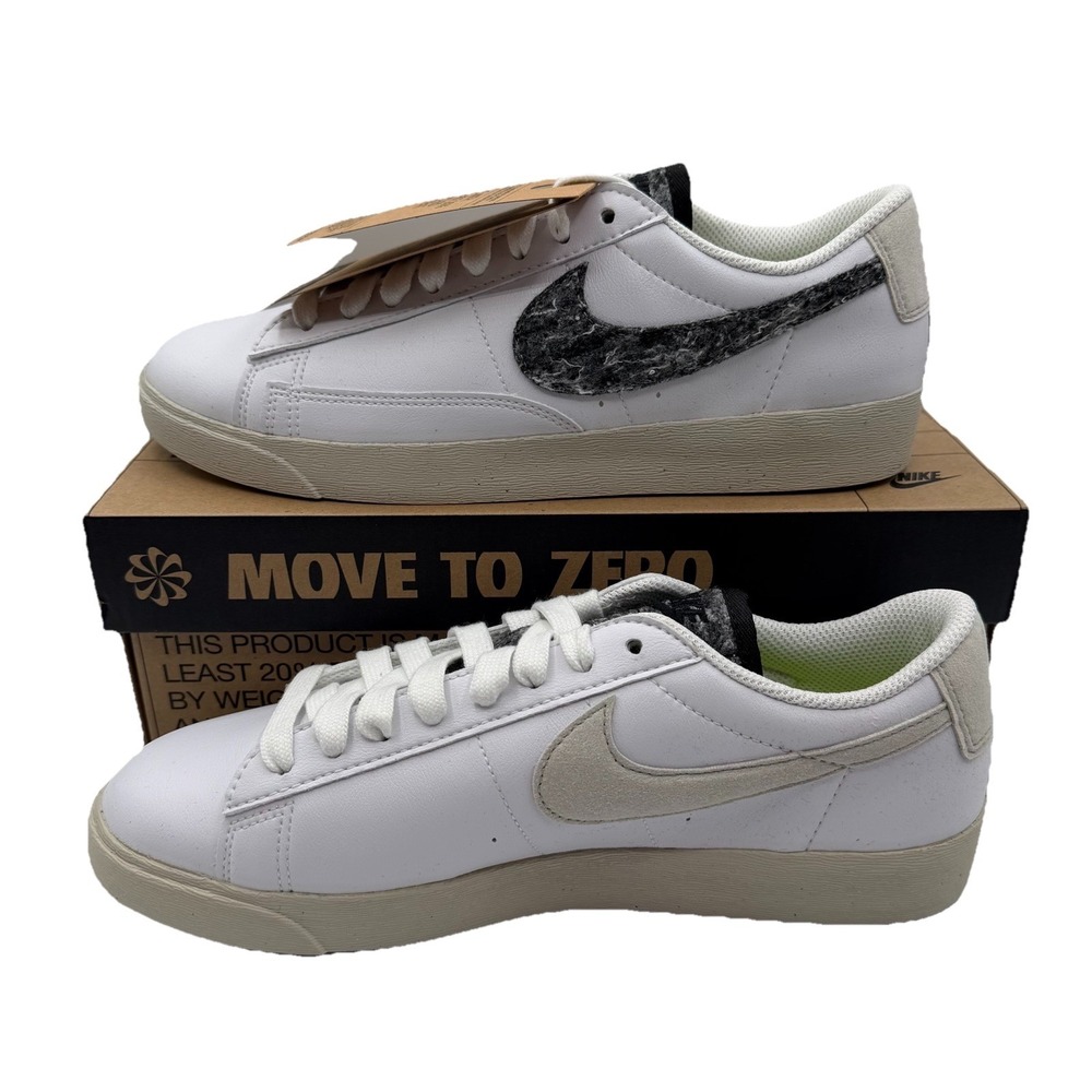 Nike Blazer Low SE Shoes Womens 8.5 White/Black/Light Bone Sneakers‎ DA4934-100